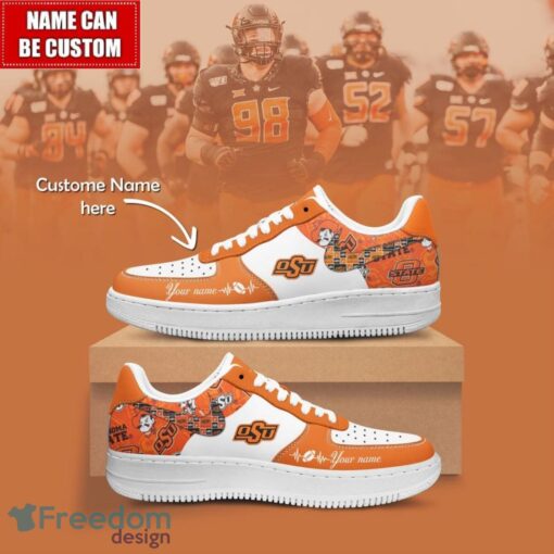 NCAA Oklahoma State Cowboys Air Force Sneakers AF1 Personalized Name Special Gift Product Photo 1