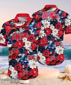 NCAA Ole Miss Rebels Design Logo Gift For Fan Independence Day Hawaii Shirt Full Over Print