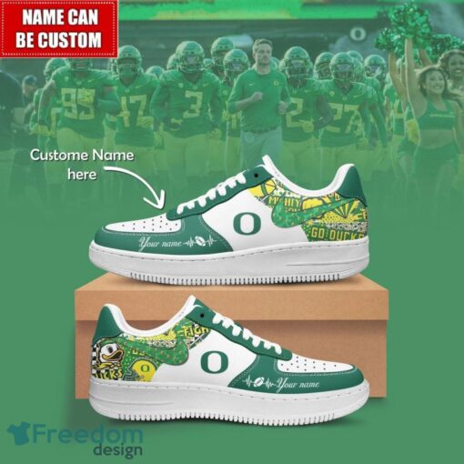 NCAA Oregon Ducks Air Force Sneakers AF1 Personalized Name Special Gift Product Photo 1