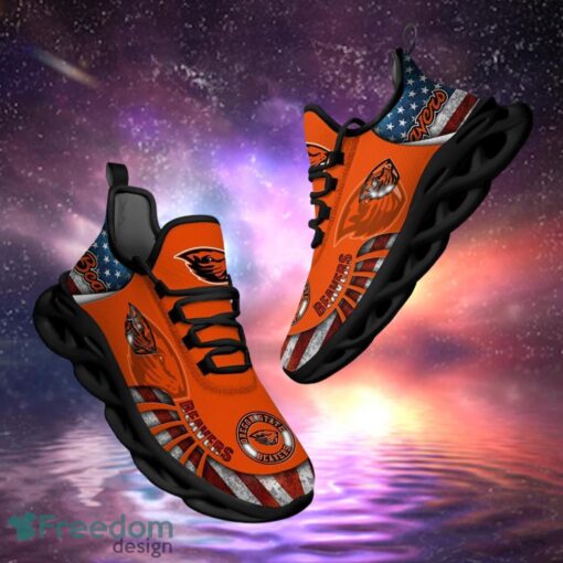 NCAA Oregon State Beavers Design Logo & America Flag Gift For Fans Max Shoes Product Photo 1