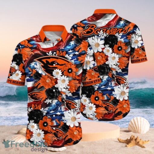 NCAA Oregon State Beavers Design Logo Gift For Fan Independence Day Hawaii Shirt Full Over Print Product Photo 1