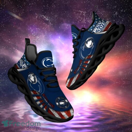 NCAA Penn State Nittany Lions Design Logo & America Flag Gift For Fans Max Shoes Product Photo 1