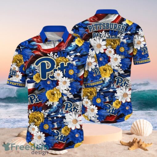 NCAA Pittsburgh Panthers Design Logo Gift For Fan Independence Day Hawaii Shirt Full Over Print Product Photo 1