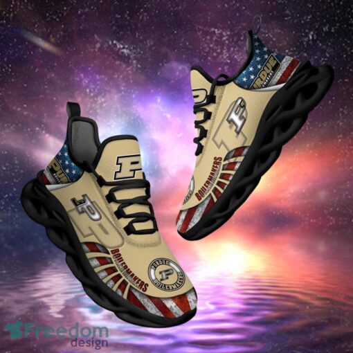 NCAA Purdue Boilermakers Design Logo & America Flag Gift For Fans Max Shoes Product Photo 1