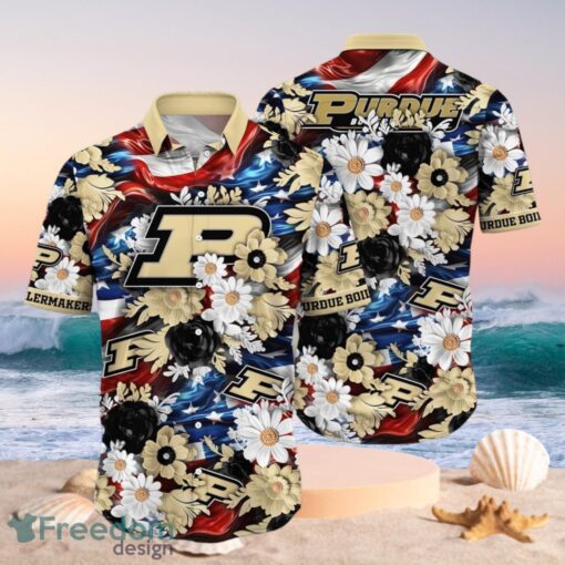 NCAA Purdue Boilermakers Design Logo Gift For Fan Independence Day Hawaii Shirt Full Over Print Product Photo 1