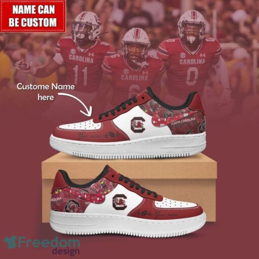 NCAA South Carolina Gamecocks Air Force Sneakers AF1 Personalized Name Special Gift Product Photo 1