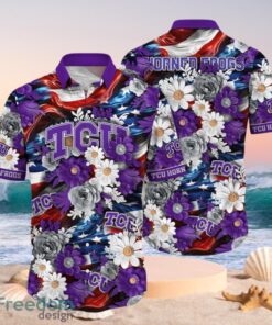 NCAA TCU Horned Frogs Design Logo Gift For Fan Independence Day Hawaii Shirt Full Over Print