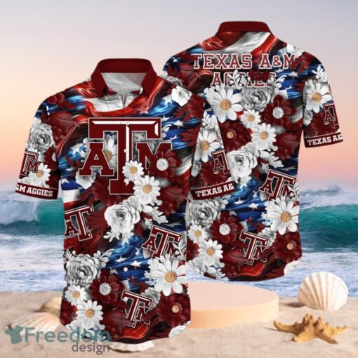 NCAA Texas A&M Aggies Design Logo Gift For Fan Independence Day Hawaii Shirt Full Over Print Product Photo 1