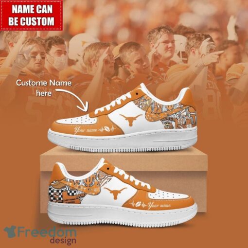 NCAA Texas Longhorns Air Force Sneakers AF1 Personalized Name Special Gift Product Photo 1