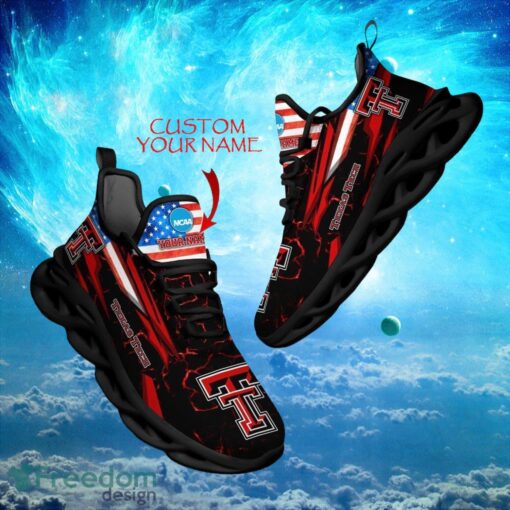 NCAA Texas Tech Red Raiders Design For Fans Loves Custom Your Name Max Soul Shoes Product Photo 1