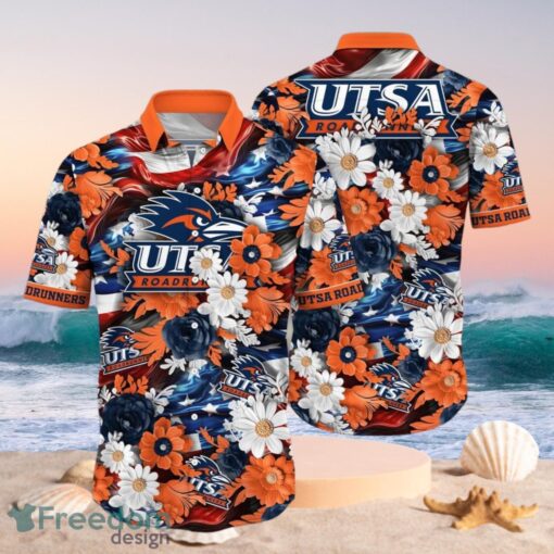 NCAA UTSA Roadrunners Design Logo Gift For Fan Independence Day Hawaii Shirt Full Over Print Product Photo 1