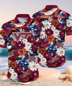 NCAA Virginia Tech Hokies Design Logo Gift For Fan Independence Day Hawaii Shirt Full Over Print