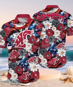 NCAA Washington State Cougars Design Logo Gift For Fan Independence Day Hawaii Shirt Full Over Print