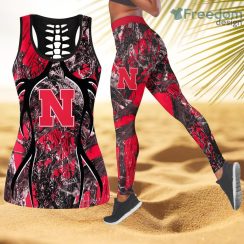 Nebraska Cornhuskers NCAA Personalized Combo Hollow Tanktop And Leggings Gift For Women