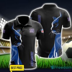 New York Giants 3D Polo Shirt Black Color For Men