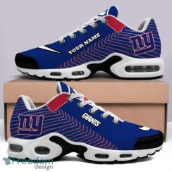 New York Giants Custom Name Royal Striped Pattern Air Cushion Sneakers