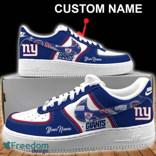 New York Giants NFL Air Force 1 Shoes For Men Women Fans Gift AF1 Sneaker Custom Name - New York Giants Personalized NFL Air Force 1 Shoes_1