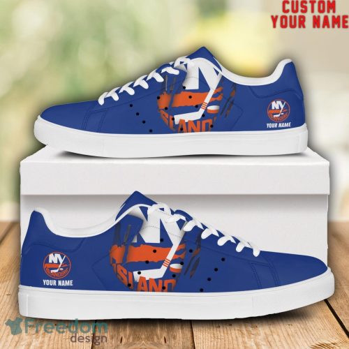 New York Islanders NHL Custom Name Unique Gift Low Top Skate Shoes Gifts For Fan Product Photo 1