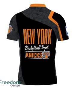 New York Knicks Style NBA Basketball Team Black 3D Polo Shirt Product Photo 3