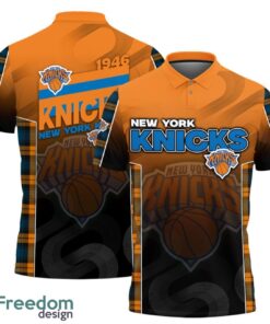 New York Knicks Style NBA Basketball Team Black 3D Polo Shirt new Designs For Fans Product Photo 1