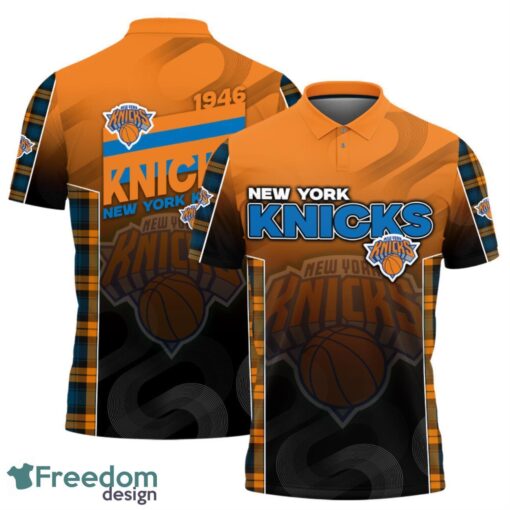 New York Knicks Style NBA Basketball Team Black 3D Polo Shirt new Designs For Fans Product Photo 1