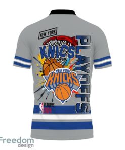 New York Knicks Style NBA Basketball Team Black 3D Polo Shirt Special For Fans Product Photo 3