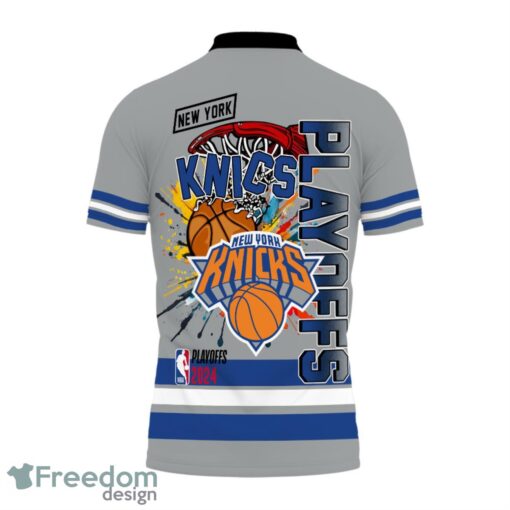 New York Knicks Style NBA Basketball Team Black 3D Polo Shirt Special For Fans Product Photo 3