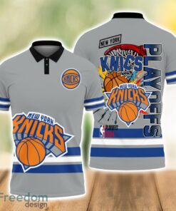 New York Knicks Style NBA Basketball Team Black 3D Polo Shirt Special For Fans Product Photo 1