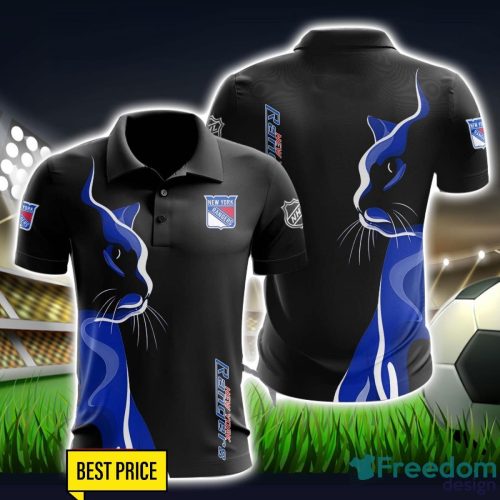 New York Rangers 3D Polo Shirt Black Color For Men Product Photo 1