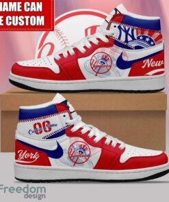 New York Yankees Sneakers Custom Name Number Air Jordan Hightop Shoes Men Women Gift