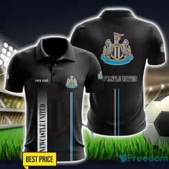 Newcastle United F.C 3D Polo Shirt Black Color For Men