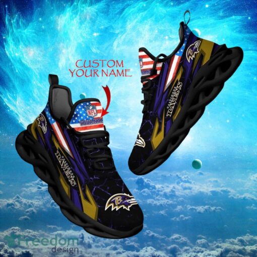 NFL Baltimore Ravens Design For Fans Loves Custom Your Name Max Soul Shoes Product Photo 1