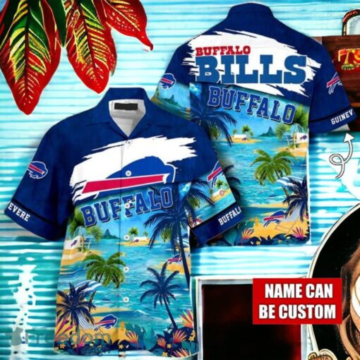 NFL Buffalo Bills Logo Fans Love Custom Your Name Hawaiian Shirt Full Over Print Product Photo 1