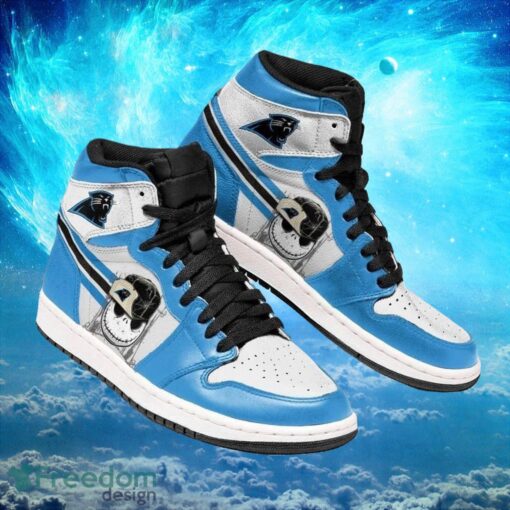 NFL Carolina Panthers Custom Jack Skellington Printing Air Jordan Hightop Shoes Product Photo 1