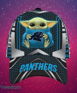 NFL Carolina Panthers Logo Design Baby Yoda Gifts For Fans All Over Print Cap