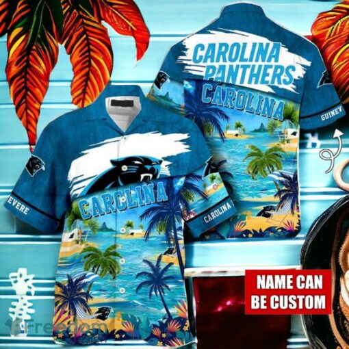 NFL Carolina Panthers Logo Fans Love Custom Your Name Hawaiian Shirt Full Over Print Product Photo 1