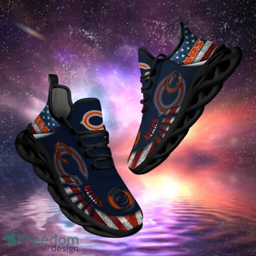 NFL Chicago Bears Design Logo & America Flag Gift For Fans Max Shoes Product Photo 1