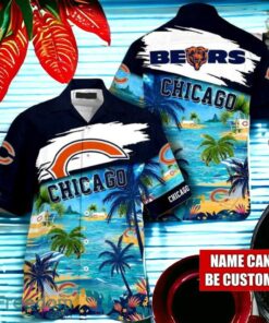 NFL Chicago Bears Logo Fans Love Custom Your Name Hawaiian Shirt Full Over Print