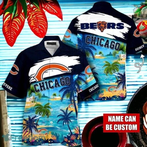 NFL Chicago Bears Logo Fans Love Custom Your Name Hawaiian Shirt Full Over Print Product Photo 1