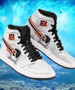 NFL Cincinnati Bengals Custom Jack Skellington Printing Air Jordan Hightop Shoes