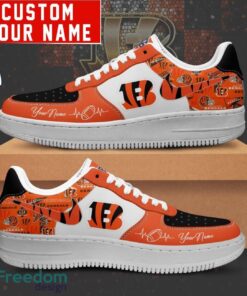 NFL Cincinnati Bengals Personalized Name AF1 Air Force Sneakers For Men Women