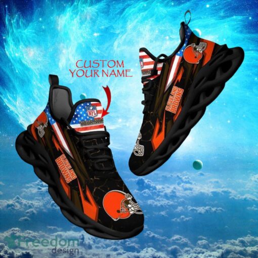 NFL Cleveland Browns Design For Fans Loves Custom Your Name Max Soul Shoes Product Photo 1