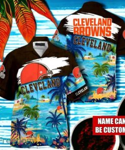 NFL Cleveland Browns Logo Fans Love Custom Your Name Hawaiian Shirt Full Over Print