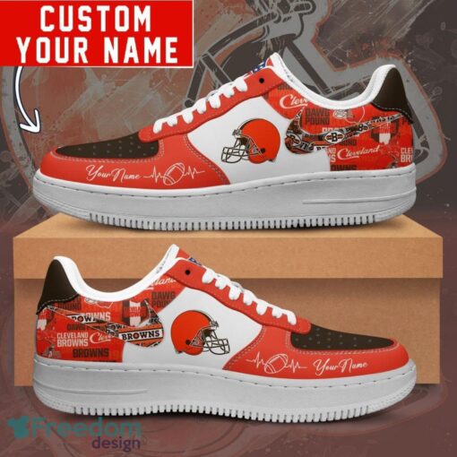 NFL Cleveland Browns Personalized Name AF1 Air Force Sneakers For Men Women Product Photo 1