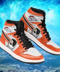 NFL Denver Broncos Custom Jack Skellington Printing Air Jordan Hightop Shoes