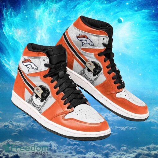 NFL Denver Broncos Custom Jack Skellington Printing Air Jordan Hightop Shoes Product Photo 1