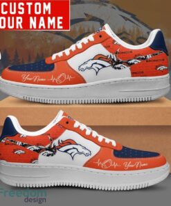 NFL Denver Broncos Personalized Name AF1 Air Force Sneakers For Men Women