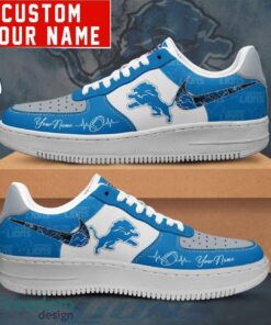 NFL Detroit Lions Personalized Name AF1 Air Force Sneakers For Men Women