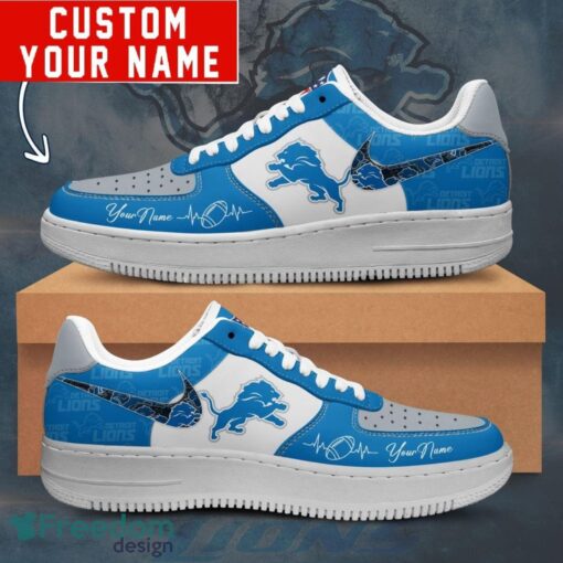 NFL Detroit Lions Personalized Name AF1 Air Force Sneakers For Men Women Product Photo 1