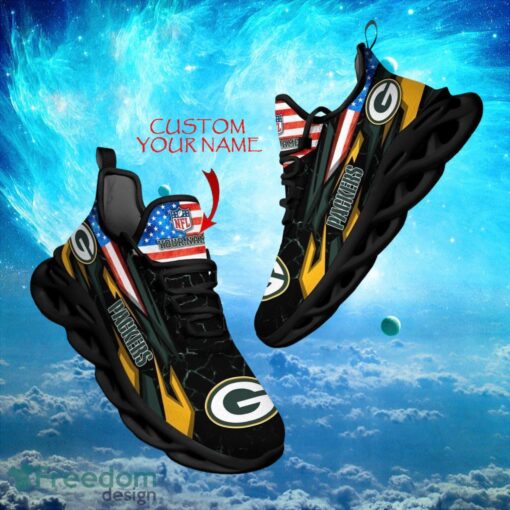 NFL Green Bay Packers Design For Fans Loves Custom Your Name Max Soul Shoes Product Photo 1